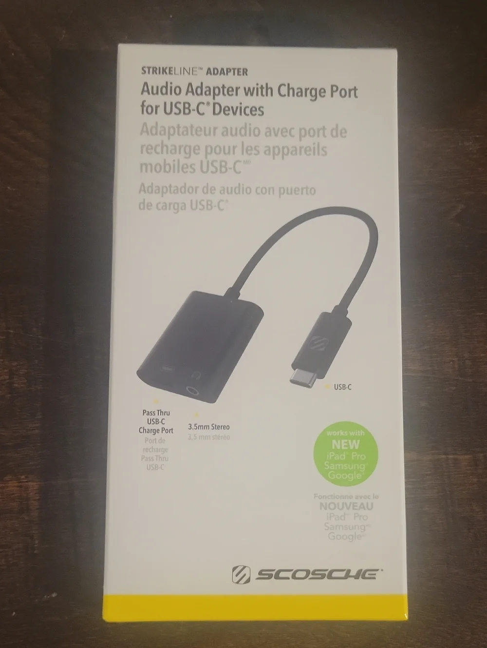 Scosche USB-C Audio Adapter with Charge Port - Black